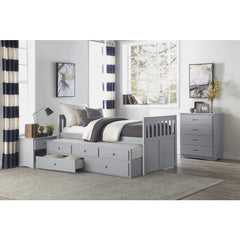 Orion Gray Twin/Twin Trundle Bed - Ornate Home