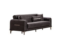 Orion Grey 3-pieces (Sofa & Loveseat & Chair) Living Room Set - Ornate Home