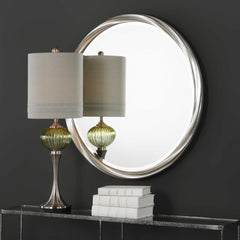 Orion Silver Round Mirror - Ornate Home