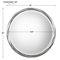 Orion Silver Round Mirror - Ornate Home