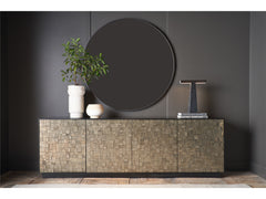 Orion White Satin Bronze Mirror - Ornate Home