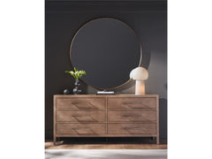 Orion White Satin Bronze Mirror - Ornate Home
