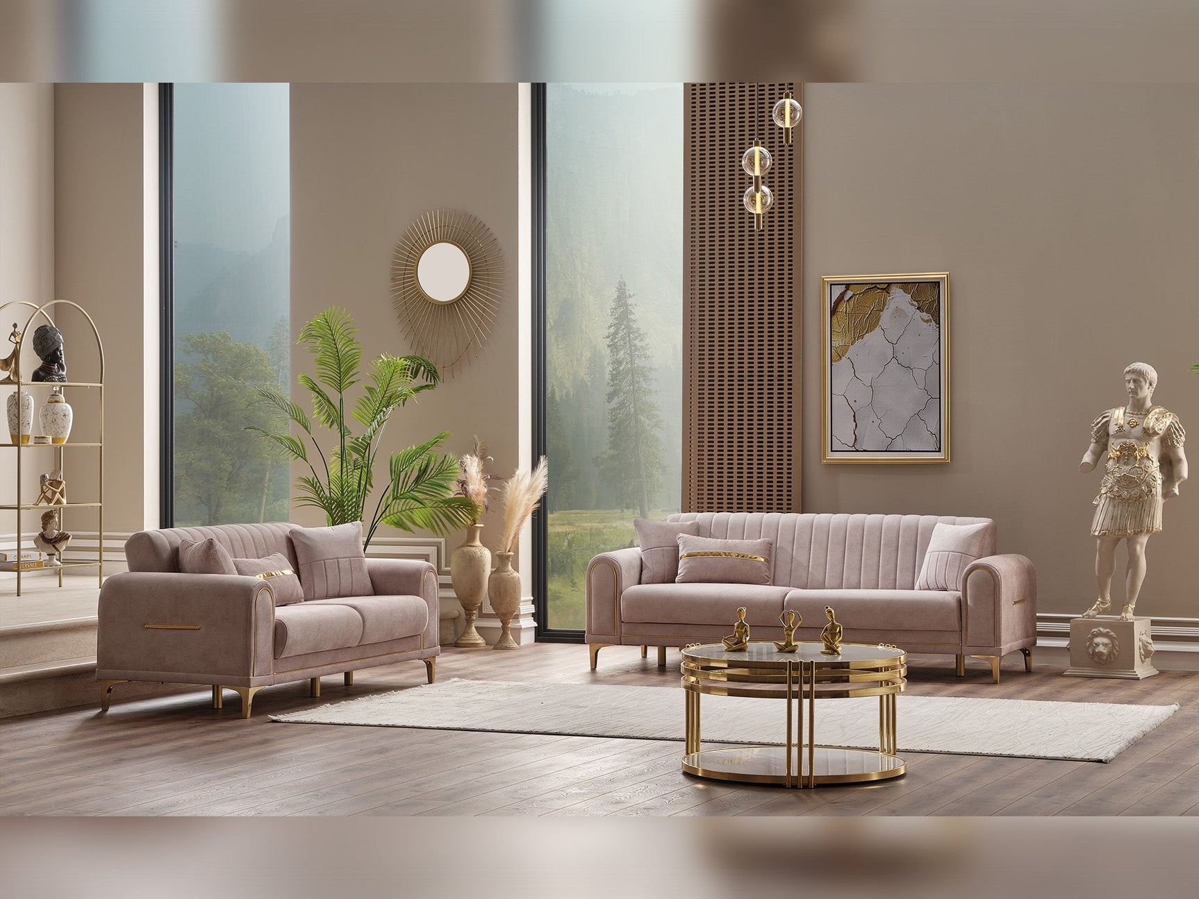 Orion Cream 3-pieces (Sofa & Loveseat & Chair) Living Room Set