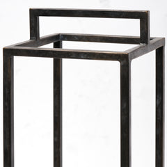 Orionis Black 21.1"H Large Wood Metal Lantern Candle Holder - Ornate Home