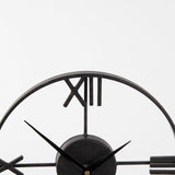 Oris Black Metal/Wood Open Frame Table Clock - Ornate Home