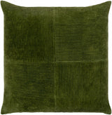 Orit Olive Green Corduroy Accent Pillow - Ornate Home