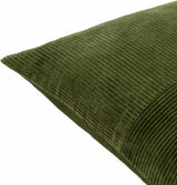 Orit Olive Green Corduroy Accent Pillow - Ornate Home