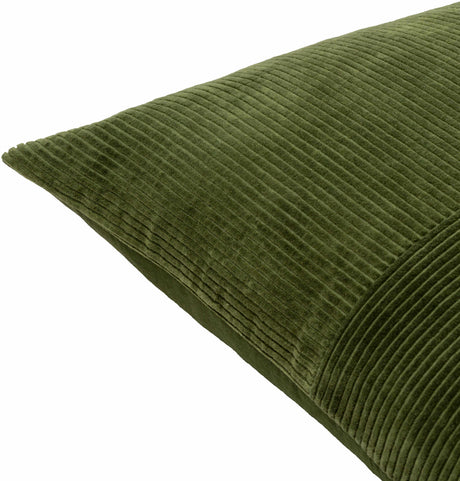 Orit Olive Green Corduroy Accent Pillow - Ornate Home