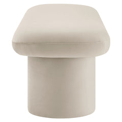 Orla Almond Performance Velvet Bench - Ornate Home
