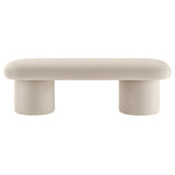 Orla Almond Performance Velvet Bench - Ornate Home