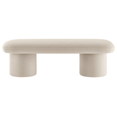 Orla Almond Performance Velvet Bench - Ornate Home