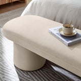 Orla Almond Performance Velvet Bench - Ornate Home