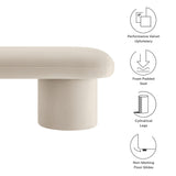 Orla Almond Performance Velvet Bench - Ornate Home