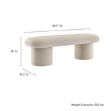 Orla Almond Performance Velvet Bench - Ornate Home