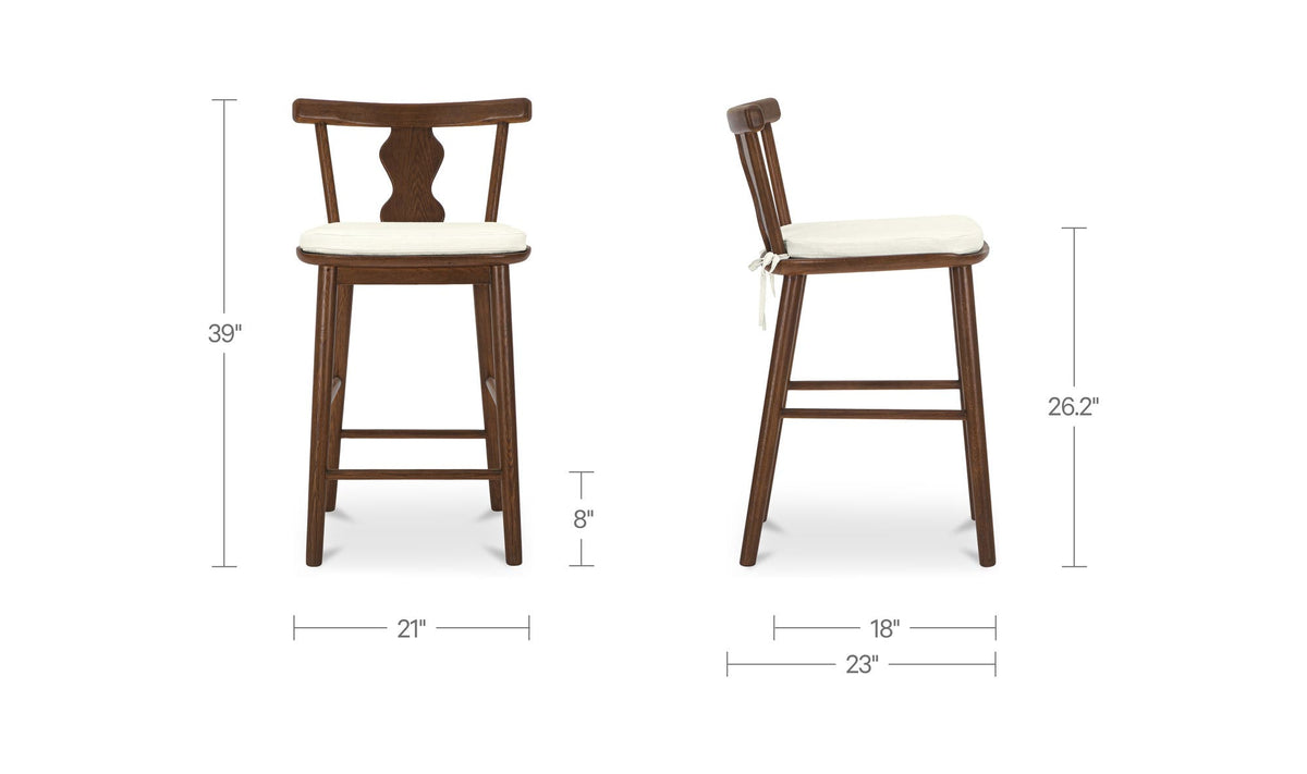 Orla Brown Counter Stool Dark - Ornate Home