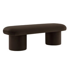 Orla Chocolate Brown Performance Velvet Bench - Ornate Home