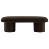 Orla Chocolate Brown Performance Velvet Bench - Ornate Home