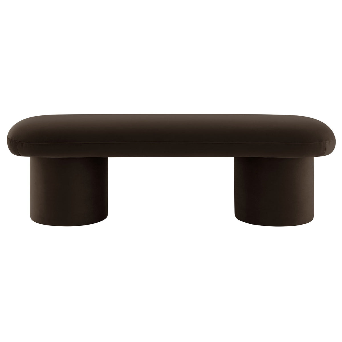 Orla Chocolate Brown Performance Velvet Bench - Ornate Home