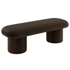 Orla Chocolate Brown Performance Velvet Bench - Ornate Home