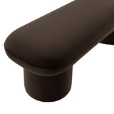 Orla Chocolate Brown Performance Velvet Bench - Ornate Home