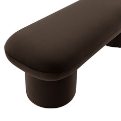 Orla Chocolate Brown Performance Velvet Bench - Ornate Home