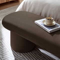 Orla Chocolate Brown Performance Velvet Bench - Ornate Home