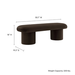 Orla Chocolate Brown Performance Velvet Bench - Ornate Home