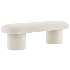 Orla Cream Chenille Upholstered Bench - Ornate Home