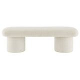 Orla Cream Chenille Upholstered Bench - Ornate Home