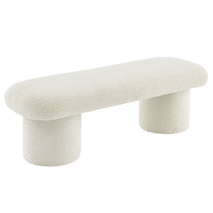 Orla Cream Chenille Upholstered Bench - Ornate Home