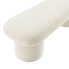 Orla Cream Chenille Upholstered Bench - Ornate Home