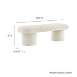 Orla Cream Chenille Upholstered Bench - Ornate Home