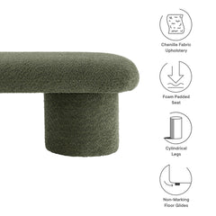 Orla Sage Chenille Upholstered Bench - Ornate Home