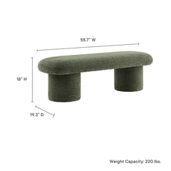 Orla Sage Chenille Upholstered Bench - Ornate Home
