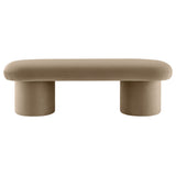 Orla Taupe Performance Velvet Bench - Ornate Home