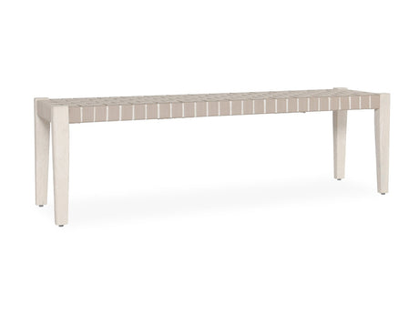 Orlando Milk White/Taupe Bench - Ornate Home