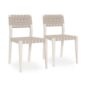 Orlando Milk White/Taupe Dining Chair (Set of 2) - Ornate Home