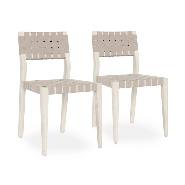 Orlando Milk White/Taupe Dining Chair (Set of 2) - Ornate Home