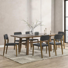 Orlando True Natural/Charcoal Dining Chair (Set of 2) - Ornate Home