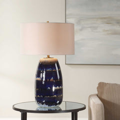 Orleans Blue Glaze Table Lamp - Ornate Home