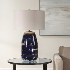 Orleans Blue Glaze Table Lamp - Ornate Home