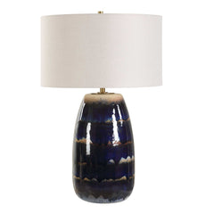Orleans Blue Glaze Table Lamp - Ornate Home