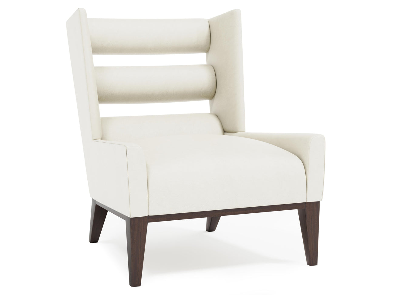 Orleans White/Cream Leather Chair - Ornate Home