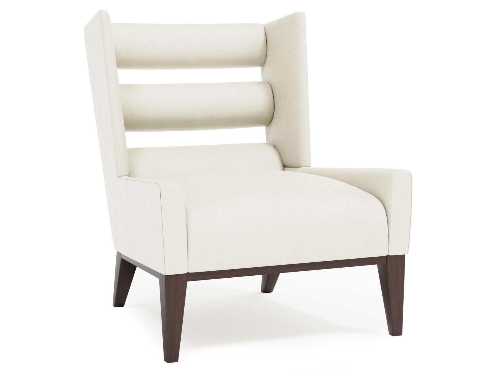 Orleans White/Cream Leather Chair - Ornate Home
