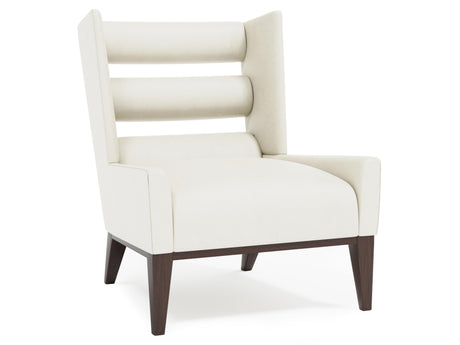 Orleans White/Cream Leather Chair - Ornate Home