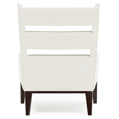 Orleans White/Cream Leather Chair - Ornate Home