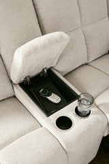 Orlen Winter Reclining Loveseat with Console - Ornate Home