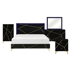 Orlo Black 5pc Bedroom Set - Ornate Home