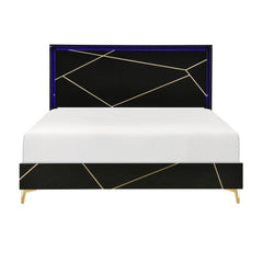 Orlo Black Eastern King Bed - Ornate Home