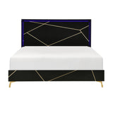 Orlo Black Eastern King Bed - Ornate Home